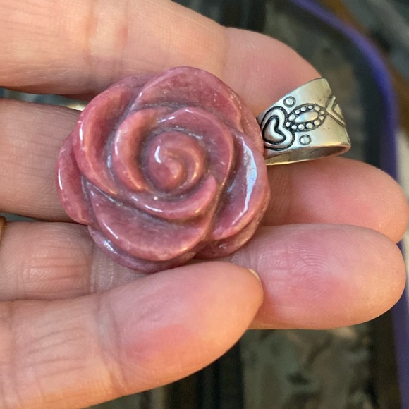 Carolyn Pollock Design in pink and silver and darker pink spacer beads Rhodonite - Picture 3 of 10